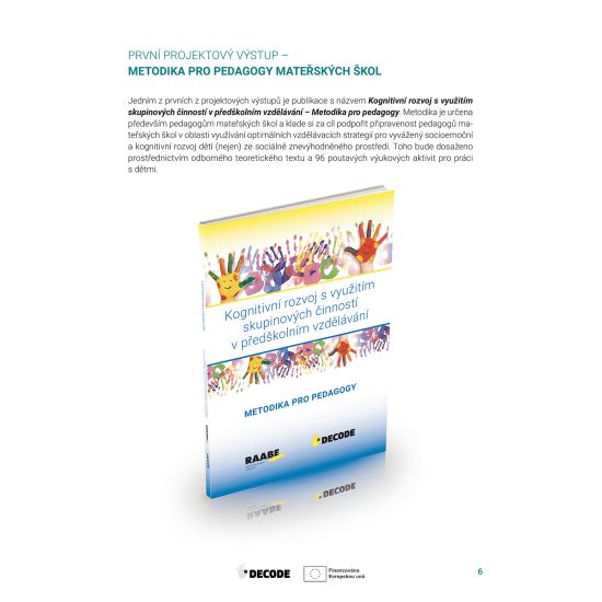 E-book - Rozvoj kognitivního potenciálu dětí předškolního věku – volně dostupné materiály pro pedagogy a rodiče