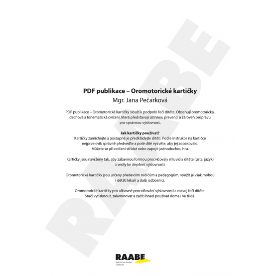 PDF publikace – Oromotorické kartičky