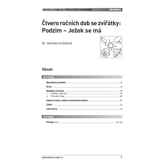 Rok v mateřské škole v činnostech – PODZIM