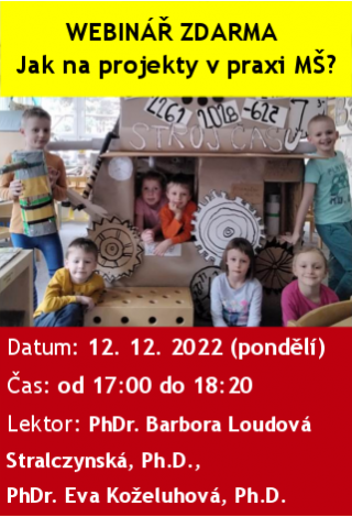 WEBINÁŘ ZDARMA: Jak na projekty v praxi mateřské školy?