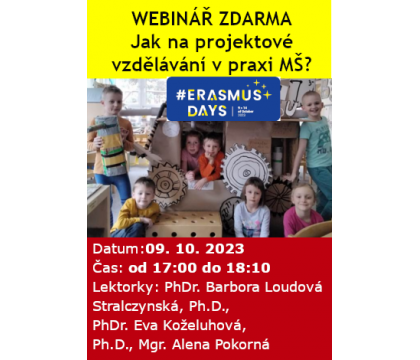 WEBINÁŘ ZDARMA: Jak na projektové vzdělávání v praxi mateřské školy?