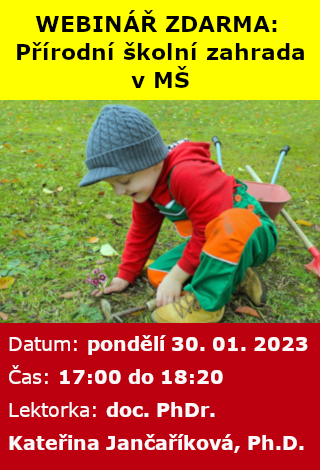WEBINÁŘ ZDARMA: Přírodní školní zahrada v mateřské škole