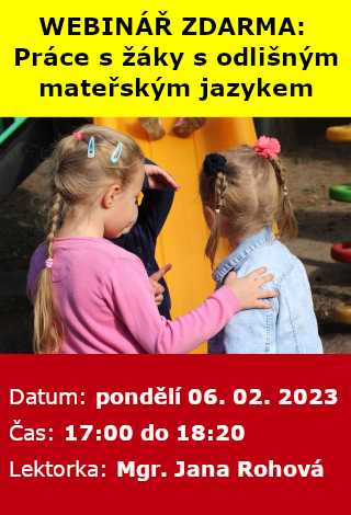 WEBINÁŘ ZDARMA: Práce s žáky s odlišným mateřským jazykem
