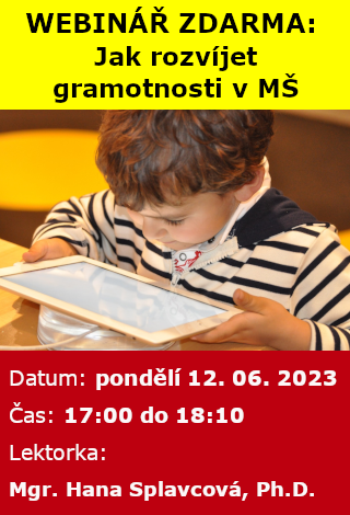 WEBINÁŘ ZDARMA: Jak rozvíjet gramotnosti v mateřské škole