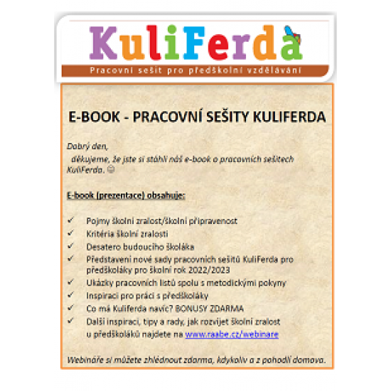 E-book - KuliFerda - pracovní sešity pro předškoláky