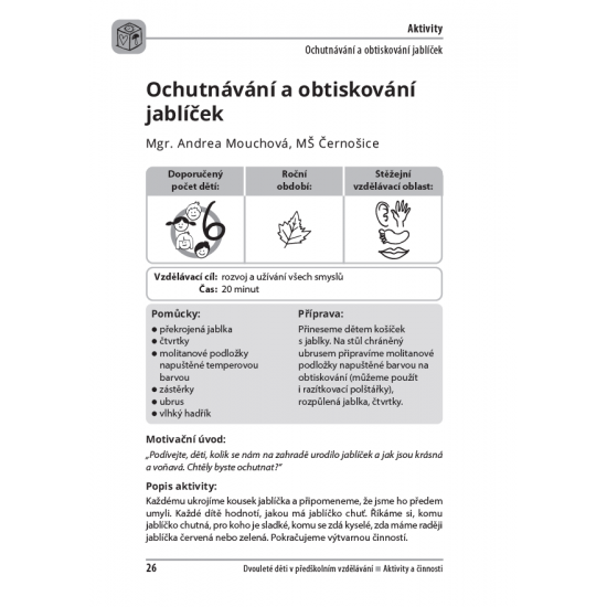 Dvouleté děti v předškolním vzdělávání III - aktivity a činnosti