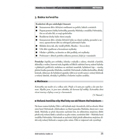 Rok v mateřské škole v činnostech – LÉTO
