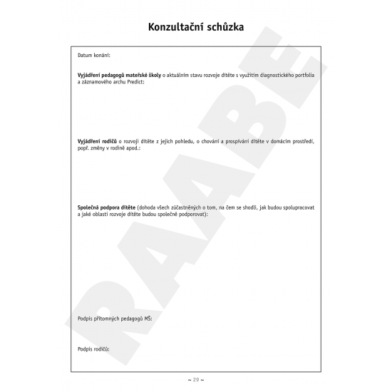 Záznamový arch PREDICT