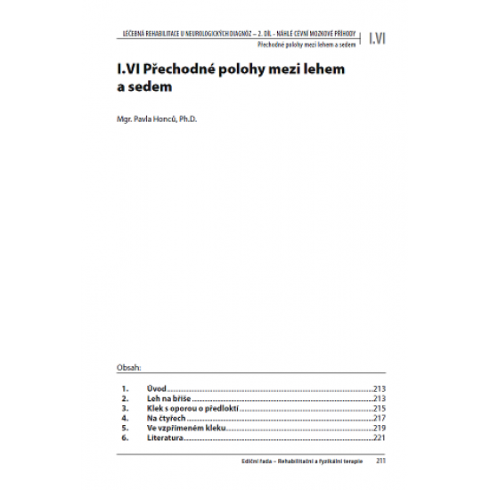 Léčebná rehabilitace u neurologických diagnóz – 2. díl