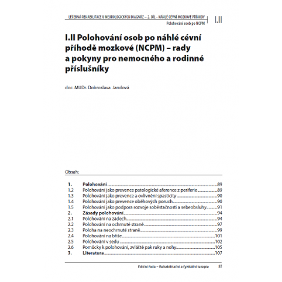 Léčebná rehabilitace u neurologických diagnóz – 2. díl