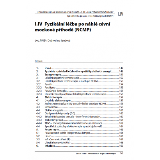 Léčebná rehabilitace u neurologických diagnóz – 2. díl