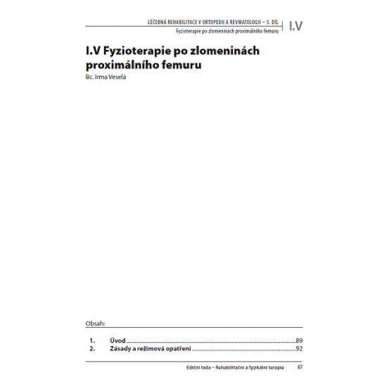 Léčebná rehabilitace v ortopedii a revmatologii