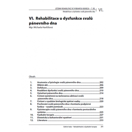 Léčebná rehabilitace ve vybraných oborech - 1. díl