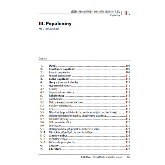 Léčebná rehabilitace ve vybraných oborech - 1. díl