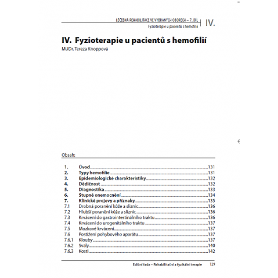 Léčebná rehabilitace ve vybraných oborech - 1. díl