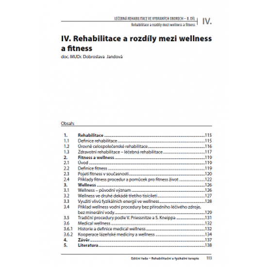 Léčebná rehabilitace ve vybraných oborech - 2. díl