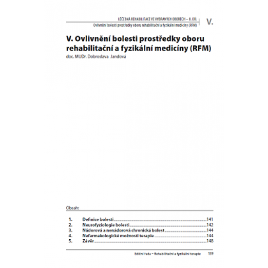 Léčebná rehabilitace ve vybraných oborech - 2. díl