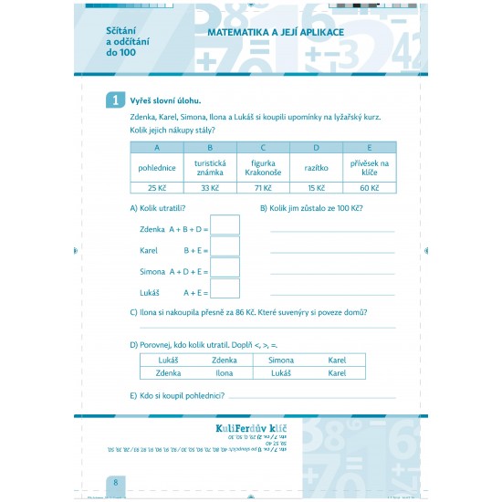 Sčítání a odčítání do 100 bez přechodu desítky - 2. a 3. ročník ZŠ