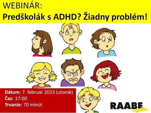 Předškolák s ADHD? Žádný problém! /  Lektorka: Mgr.  Zuzana Kuncová