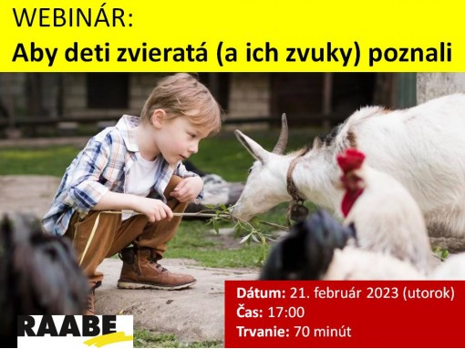 Aby děti zvířata (a jejich zvuky) poznaly | Lektorka webináře: Jarmila Bachratá