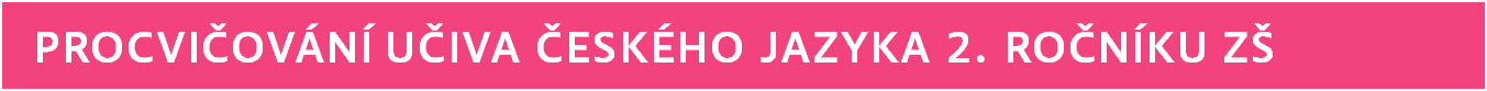 Procvičování učiva českého jazyka